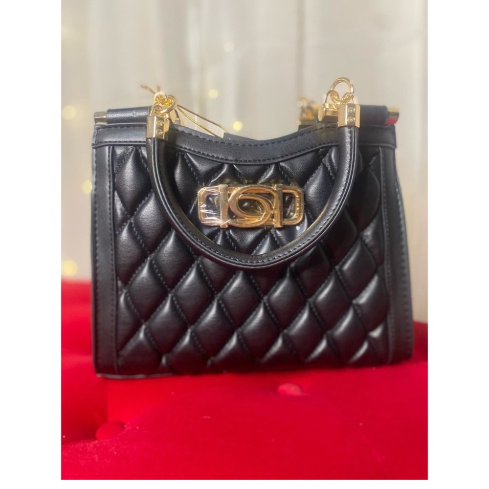 NWT, Bebe Black Sena Satchel Crossbody